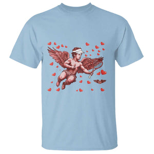 Cute Cupid Tennis Angel T Shirt Valentines Day Gift TS12 Light Blue Print Your Wear