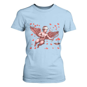 Cute Cupid Tennis Angel T Shirt For Women Valentines Day Gift TS12 Light Blue Print Your Wear