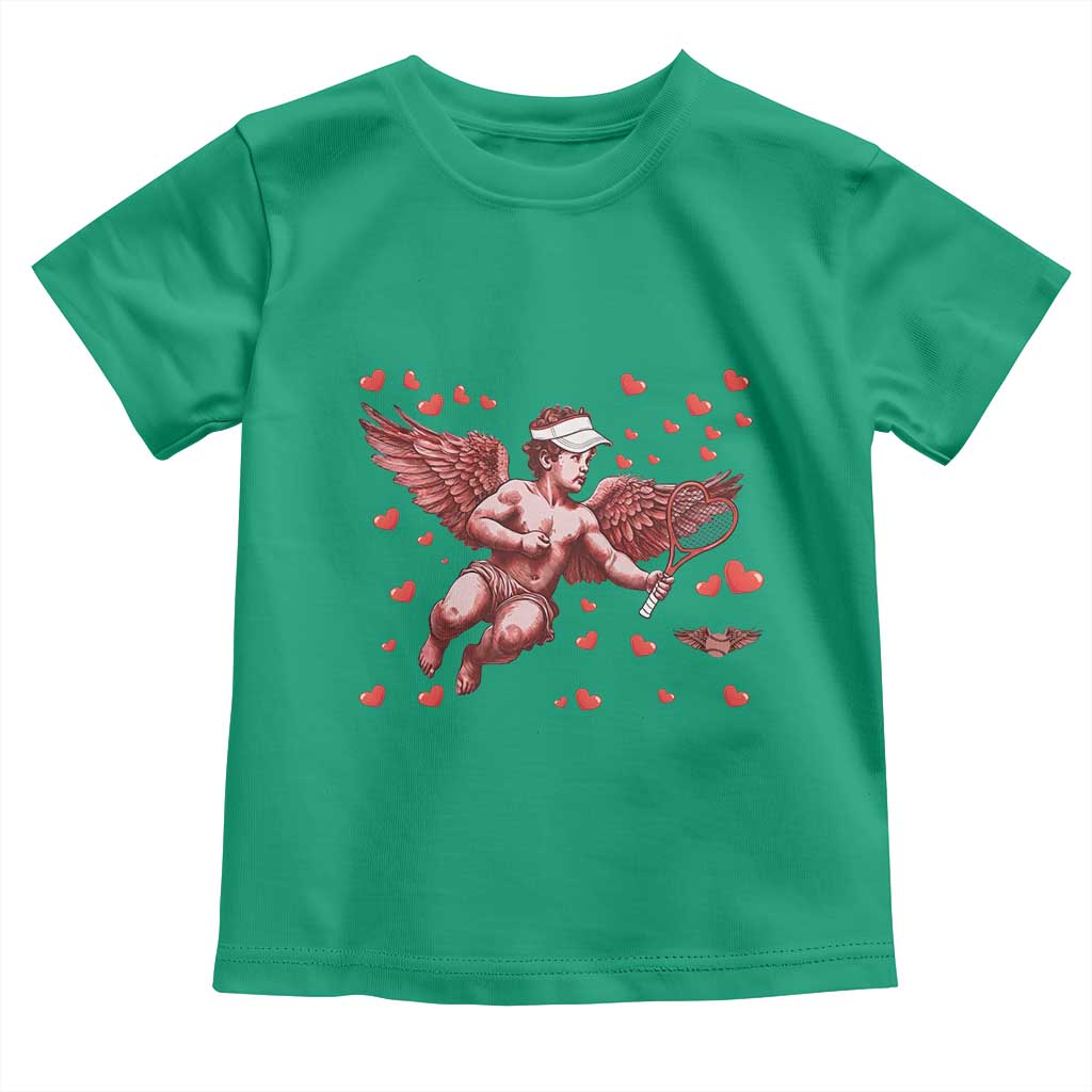 Cute Cupid Tennis Angel Toddler T Shirt Valentines Day Gift TS12 Irish Green Print Your Wear