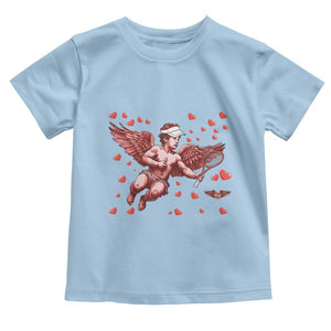 Cute Cupid Tennis Angel Toddler T Shirt Valentines Day Gift TS12 Light Blue Print Your Wear