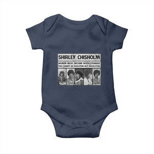 Shirley Chisholm Quote Baby Onesie Women Must Become Revolutionary TS12 Navy Print Your Wear