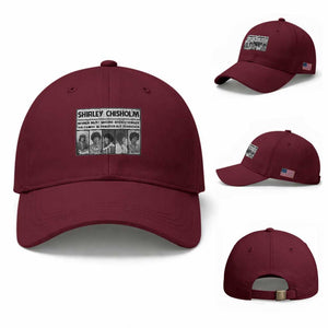 Shirley Chisholm Quote Baseball Cap Women Must Become Revolutionary TS12 Baseball Cap Universal Fit Maroon Print Your Wear