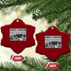 Shirley Chisholm Quote Ceramic Ornament Women Must Become Revolutionary TS12 Print Your Wear