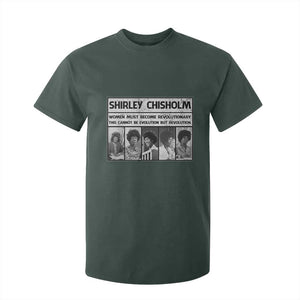 Shirley Chisholm Quote T Shirt For Kid Women Must Become Revolutionary TS12 Dark Forest Green Print Your Wear