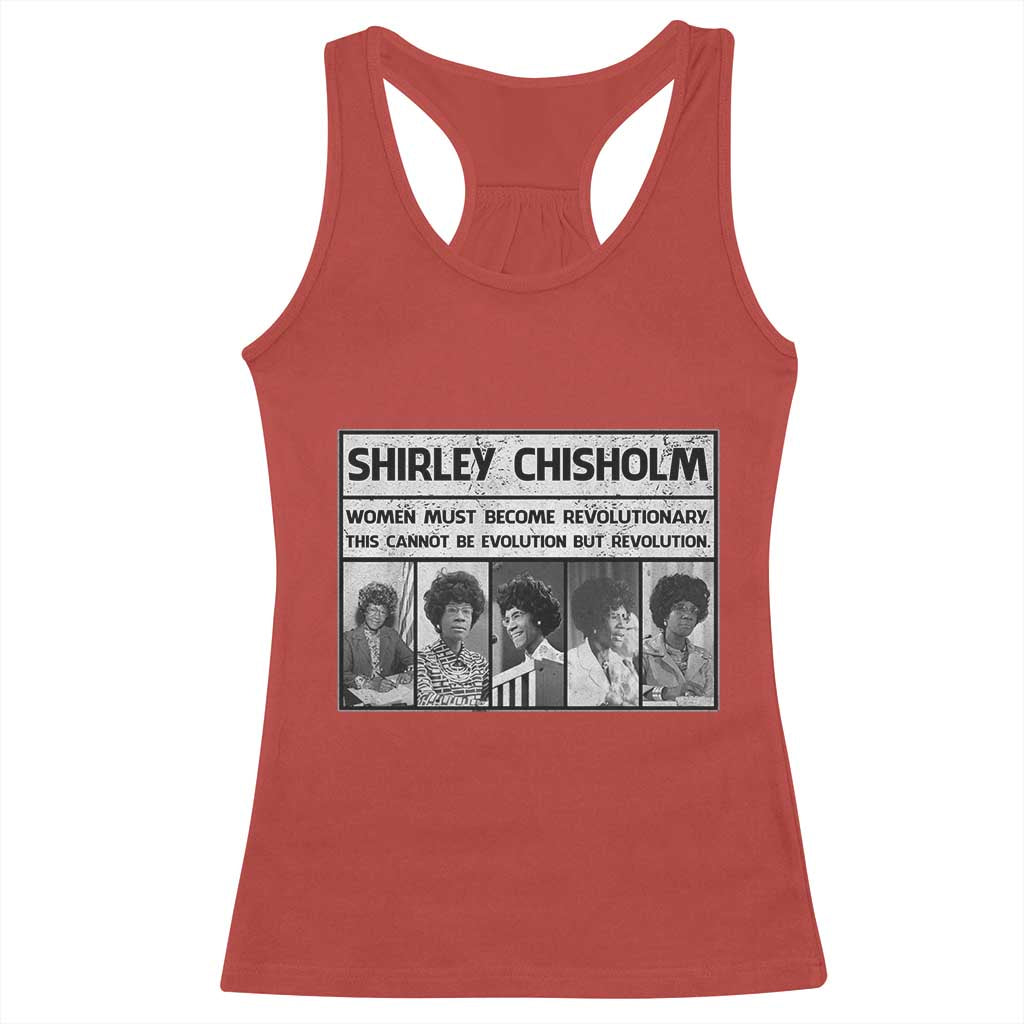 Shirley Chisholm Quote Racerback Tank Top Women Must Become Revolutionary TS12 Red Print Your Wear