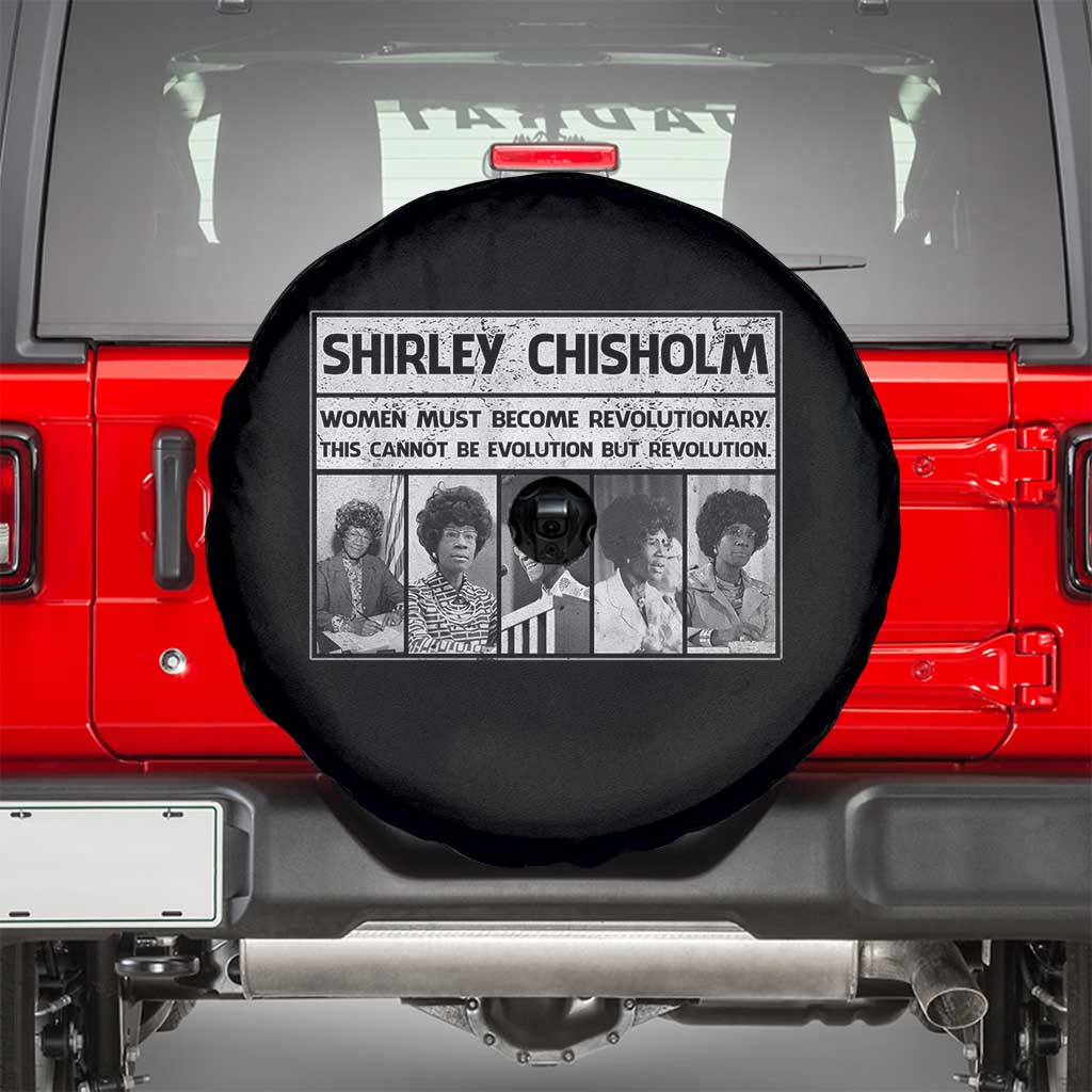Shirley Chisholm Quote Spare Tire Cover Women Must Become Revolutionary TS12 Black Print Your Wear