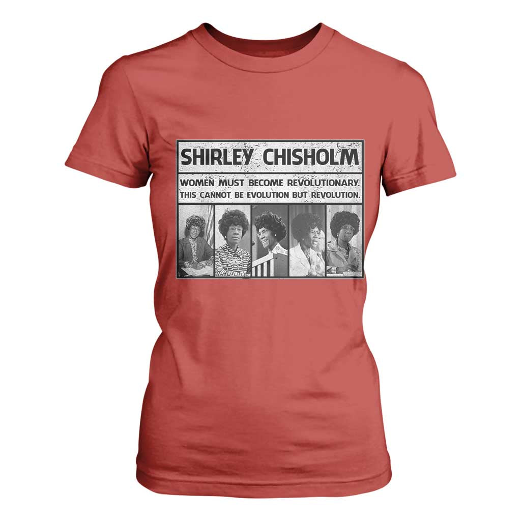 Shirley Chisholm Quote T Shirt For Women Women Must Become Revolutionary TS12 Red Print Your Wear