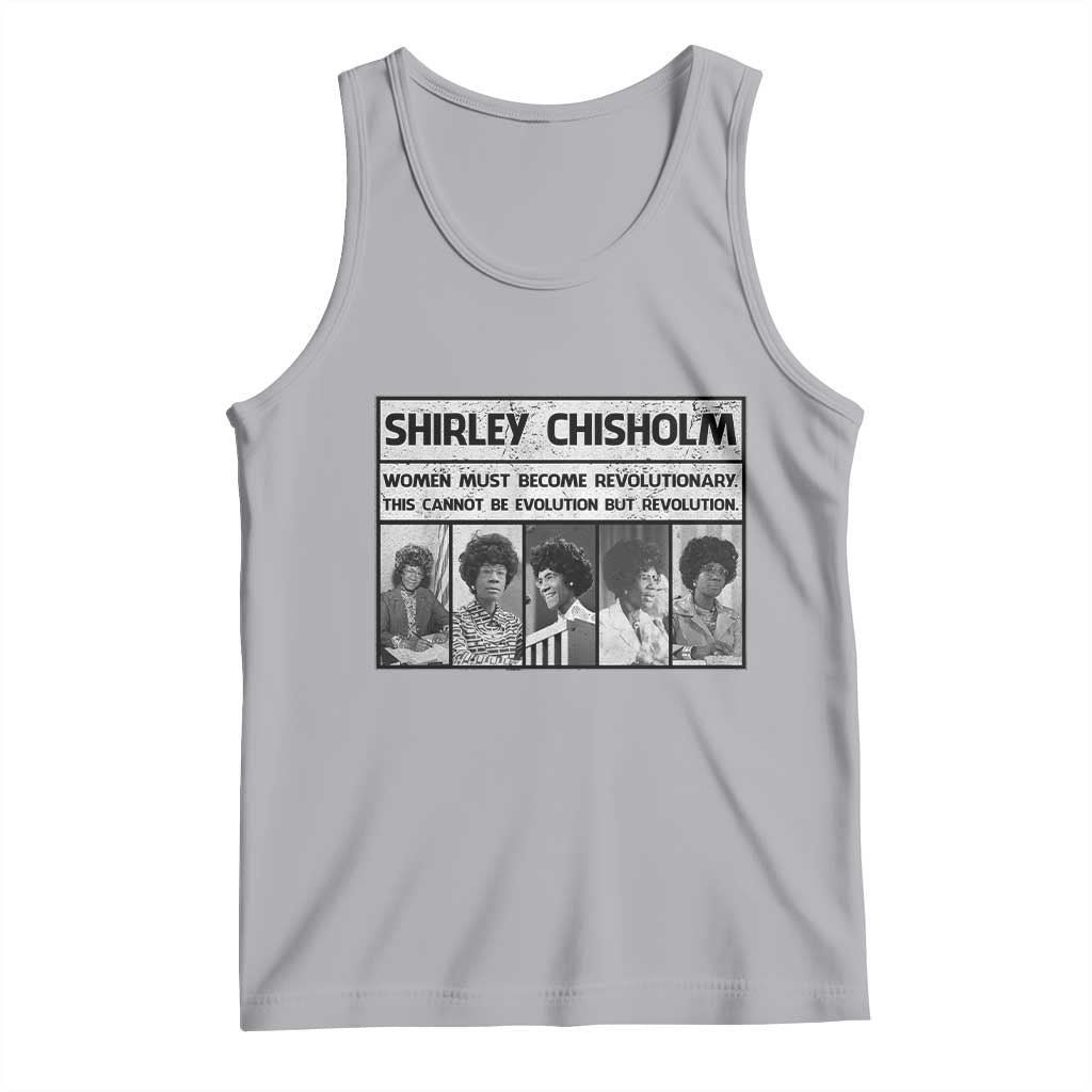 Shirley Chisholm Quote Tank Top Women Must Become Revolutionary TS12 Athletic Heather Print Your Wear