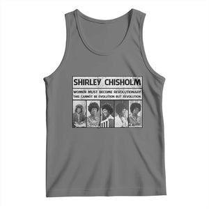 Shirley Chisholm Quote Tank Top Women Must Become Revolutionary TS12 Black Heather Print Your Wear