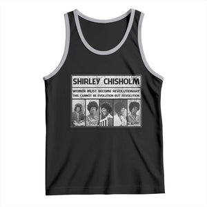 Shirley Chisholm Quote Tank Top Women Must Become Revolutionary TS12 Black Athletic Heather Print Your Wear