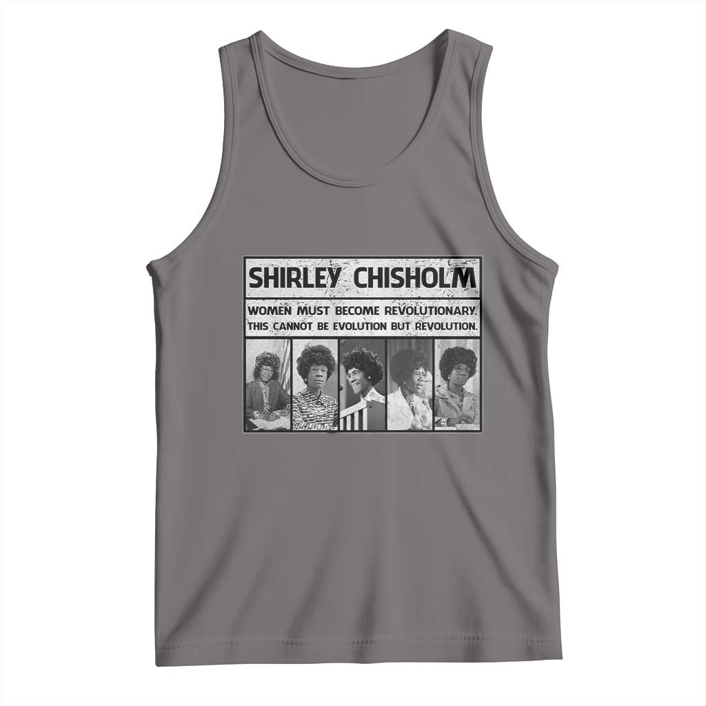 Shirley Chisholm Quote Tank Top Women Must Become Revolutionary TS12 Deep Heather Print Your Wear