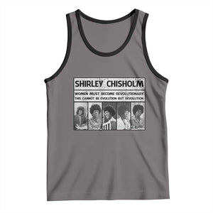Shirley Chisholm Quote Tank Top Women Must Become Revolutionary TS12 Deep Heather Black Print Your Wear