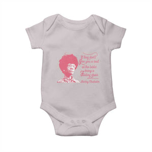 Shirley Chisholm Baby Onesie Bring A Folding Chair Quote TS12 Ice Gray Print Your Wear