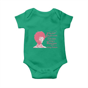 Shirley Chisholm Baby Onesie Bring A Folding Chair Quote TS12 Irish Green Print Your Wear