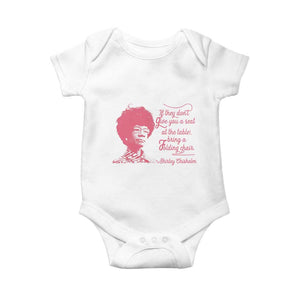 Shirley Chisholm Baby Onesie Bring A Folding Chair Quote TS12 White Print Your Wear