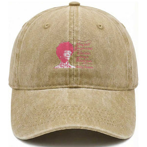 Shirley Chisholm Washed Cotton Baseball Cap Bring A Folding Chair Quote TS12 Print Your Wear