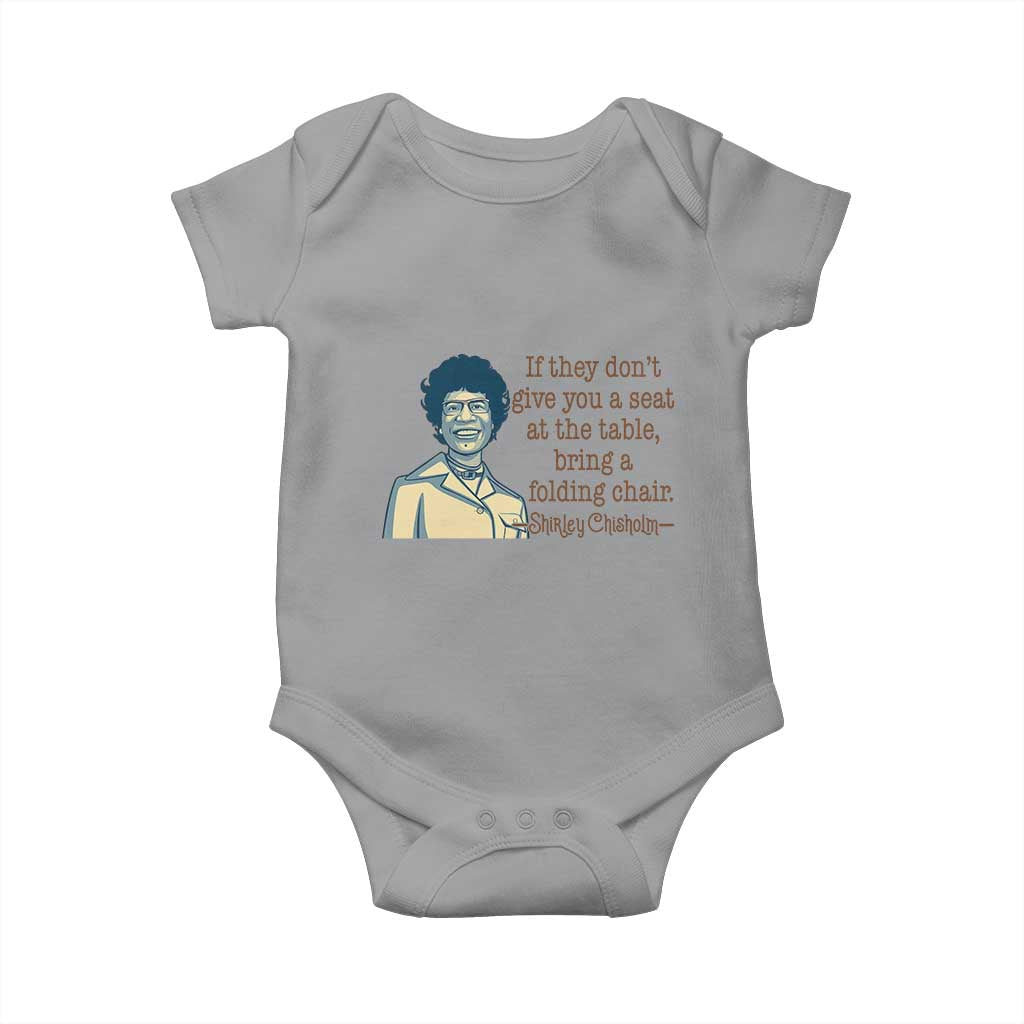 Shirley Chisholm Seat At The Table Quote Baby Onesie Female Empowerment History Gift TS12 Sport Gray Print Your Wear