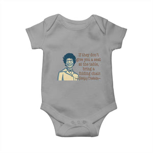 Shirley Chisholm Seat At The Table Quote Baby Onesie Female Empowerment History Gift TS12 Sport Gray Print Your Wear