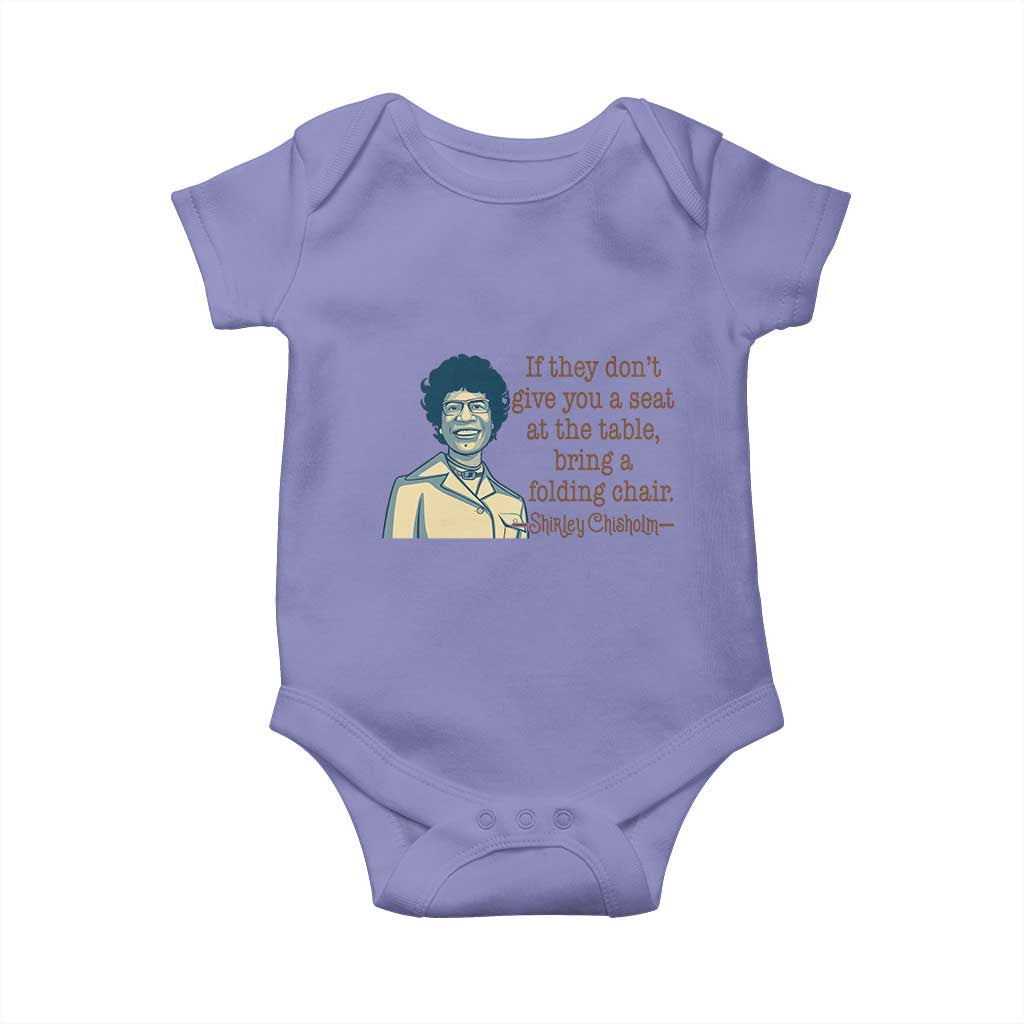 Shirley Chisholm Seat At The Table Quote Baby Onesie Female Empowerment History Gift TS12 Violet Print Your Wear