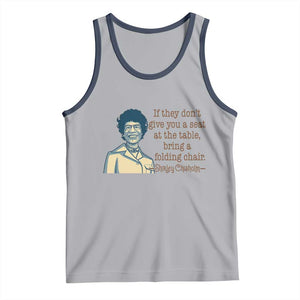 Shirley Chisholm Seat At The Table Quote Tank Top Female Empowerment History Gift TS12 Athletic Heather Navy Print Your Wear