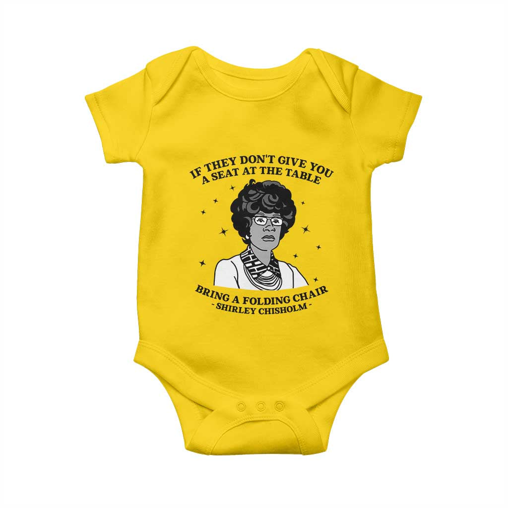 Shirley Chisholm Seat At The Table Quote Baby Onesie Black History Month Gift TS12 Daisy Print Your Wear