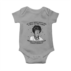 Shirley Chisholm Seat At The Table Quote Baby Onesie Black History Month Gift TS12 Sport Gray Print Your Wear