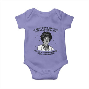 Shirley Chisholm Seat At The Table Quote Baby Onesie Black History Month Gift TS12 Violet Print Your Wear
