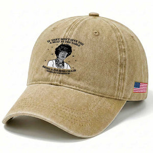 Shirley Chisholm Seat At The Table Quote Washed Cotton Baseball Cap Black History Month Gift TS12 Print Your Wear