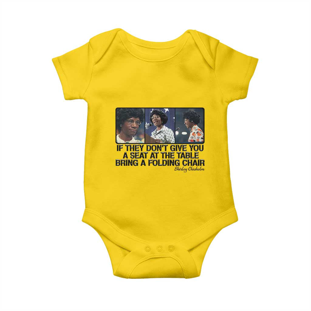 Shirley Chisholm Seat At The Table Quote Baby Onesie Strong Black Women Pride TS12 Daisy Print Your Wear