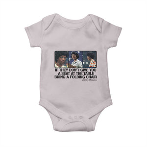Shirley Chisholm Seat At The Table Quote Baby Onesie Strong Black Women Pride TS12 Ice Gray Print Your Wear
