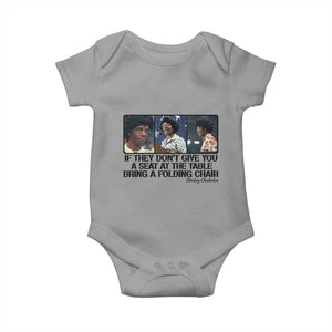 Shirley Chisholm Seat At The Table Quote Baby Onesie Strong Black Women Pride TS12 Sport Gray Print Your Wear