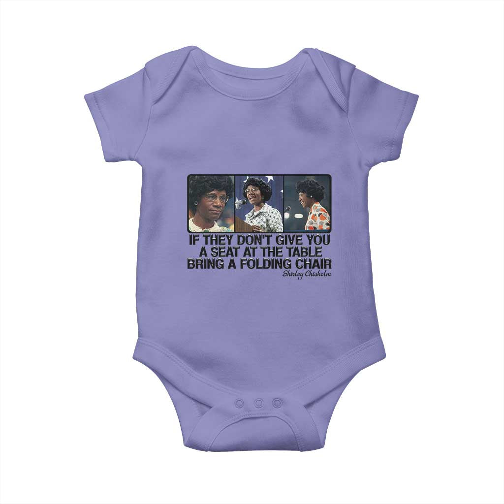 Shirley Chisholm Seat At The Table Quote Baby Onesie Strong Black Women Pride TS12 Violet Print Your Wear
