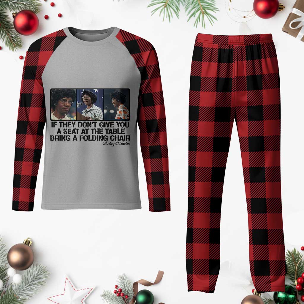 Shirley Chisholm Seat At The Table Quote Plaid Pajama Set Strong Black Women Pride TS12 Buffalo Plaid Print Your Wear