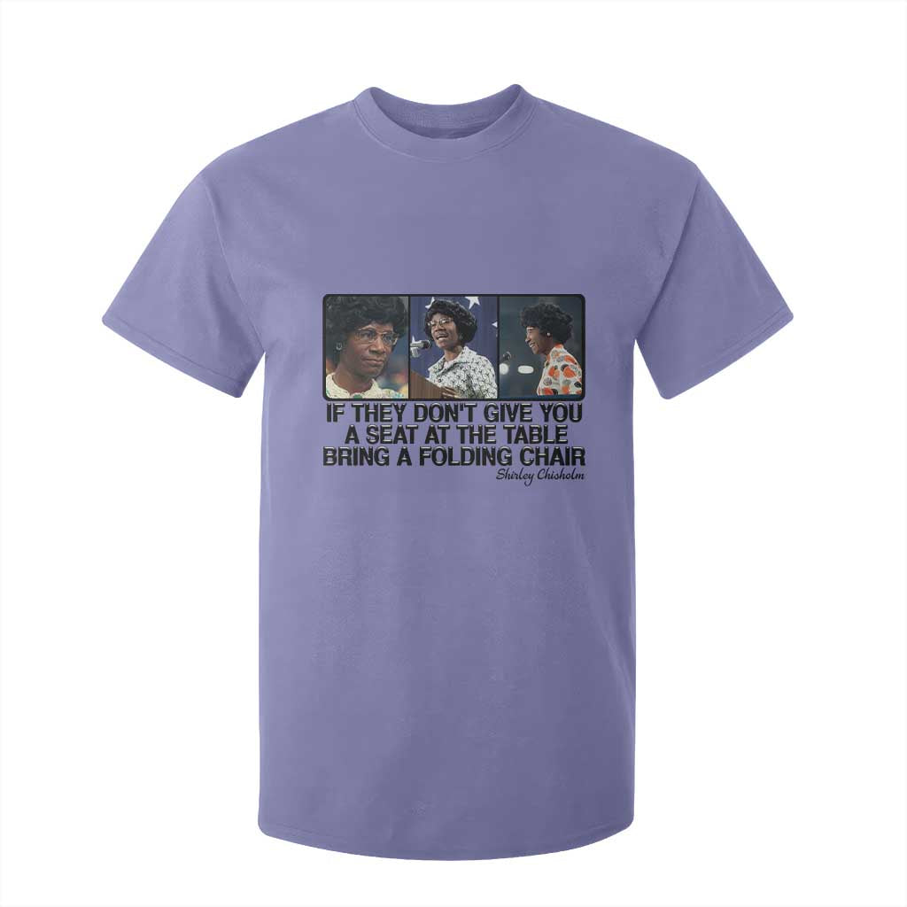 Shirley Chisholm Seat At The Table Quote T Shirt For Kid Strong Black Women Pride TS12 Violet Print Your Wear
