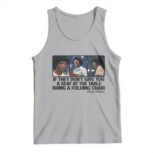 Shirley Chisholm Seat At The Table Quote Tank Top Strong Black Women Pride TS12 Athletic Heather Print Your Wear
