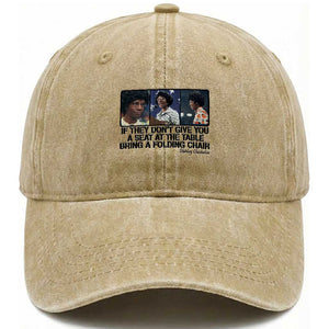 Shirley Chisholm Seat At The Table Quote Washed Cotton Baseball Cap Strong Black Women Pride TS12 Print Your Wear