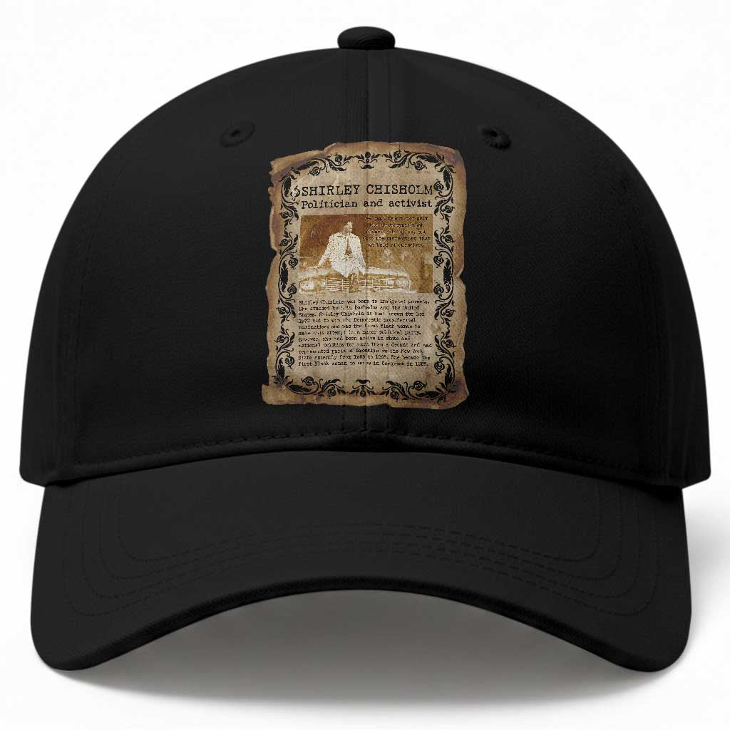 Vintage Newspaper Shirley Chisholm Baseball Cap Black History Month Gift TS12 Print Your Wear