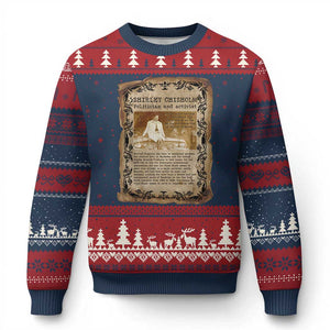 Vintage Newspaper Shirley Chisholm Ugly Christmas Sweater Black History Month Gift TS12 Navy Red Print Your Wear