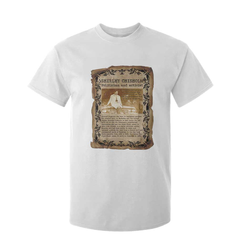 Vintage Newspaper Shirley Chisholm T Shirt For Kid Black History Month Gift TS12 White Print Your Wear