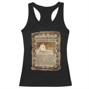 Vintage Newspaper Shirley Chisholm Racerback Tank Top Black History Month Gift TS12 Black Print Your Wear