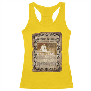 Vintage Newspaper Shirley Chisholm Racerback Tank Top Black History Month Gift TS12 Daisy Print Your Wear