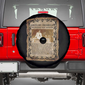 Vintage Newspaper Shirley Chisholm Spare Tire Cover Black History Month Gift TS12 Black Print Your Wear