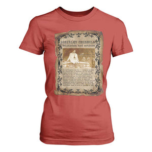 Vintage Newspaper Shirley Chisholm T Shirt For Women Black History Month Gift TS12 Red Print Your Wear