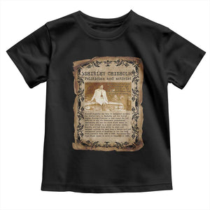 Vintage Newspaper Shirley Chisholm Toddler T Shirt Black History Month Gift TS12 Black Print Your Wear
