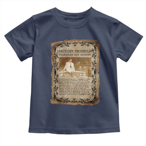 Vintage Newspaper Shirley Chisholm Toddler T Shirt Black History Month Gift TS12 Navy Print Your Wear