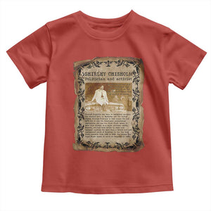 Vintage Newspaper Shirley Chisholm Toddler T Shirt Black History Month Gift TS12 Red Print Your Wear