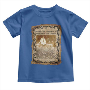 Vintage Newspaper Shirley Chisholm Toddler T Shirt Black History Month Gift TS12 Royal Blue Print Your Wear