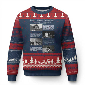 Shirley Chisholm Ugly Christmas Sweater Black Woman Leadership Icon TS12 Navy Red Print Your Wear