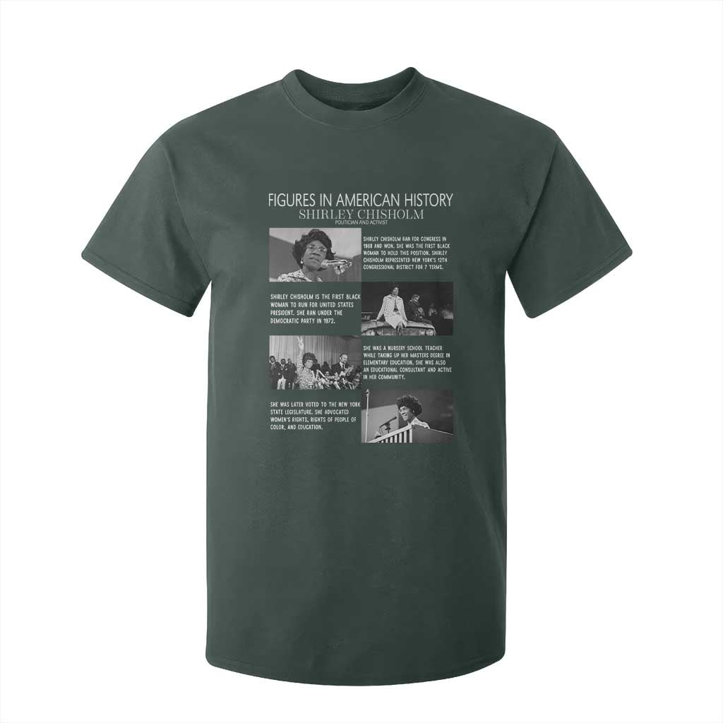 Shirley Chisholm T Shirt For Kid Black Woman Leadership Icon TS12 Dark Forest Green Print Your Wear