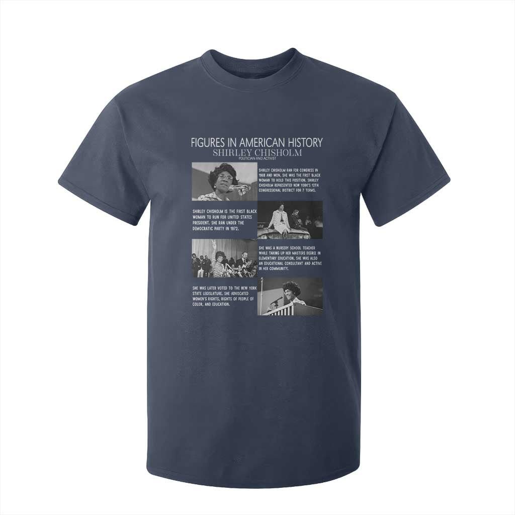 Shirley Chisholm T Shirt For Kid Black Woman Leadership Icon TS12 Navy Print Your Wear